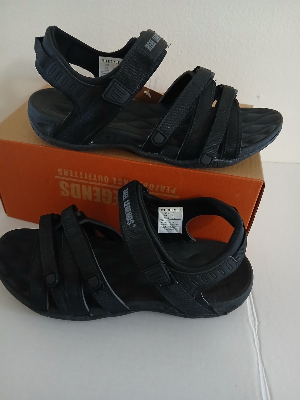 Reel Legends Black Multi-Strap Outdoor Sandals Women's Size 7 New $30 - Picture 12 of 12